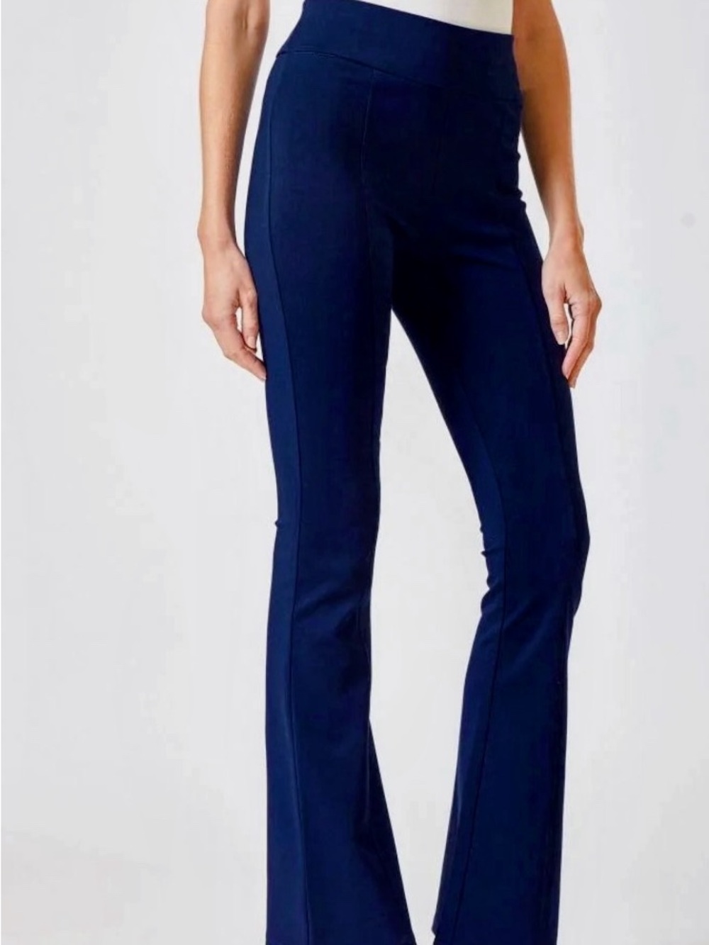 Women's Navy Flare Magic Pants